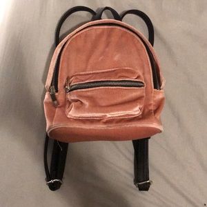 Pink Velvet Mini Backpack